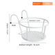 Hanging Flower Pot Holder Metal Balcony Railing Planter Basket Round Iron Rack with Mesh Bottom Fits up to 6cm Rail for Fence & Patio White - Mekamart Australia