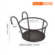 Hanging Flower Pot Holder Metal Balcony Railing Planter Basket Round Iron Rack with Mesh Bottom Fits up to 6cm Rail for Fence & Patio Brown - Mekamart Australia