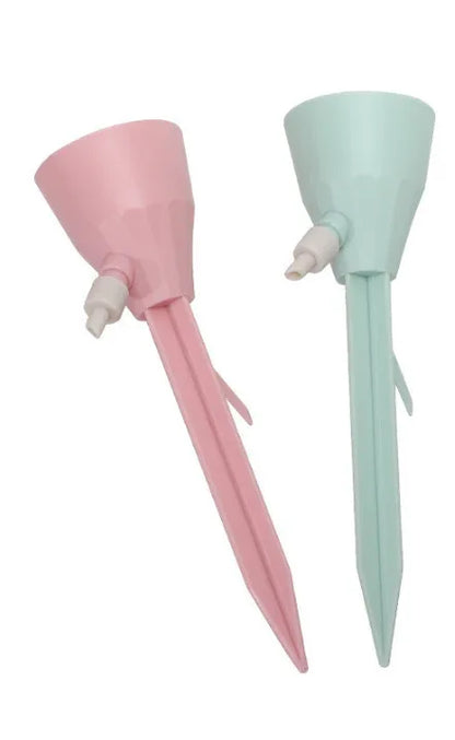 2 PCS Automatic Self-Watering Plant Spikes Adjustable Drip Irrigation System for Indoor Outdoor Garden Pots Holiday Care Green and Pink - Mekamart Australia