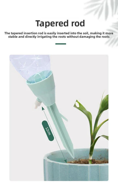 2 PCS Automatic Self-Watering Plant Spikes Adjustable Drip Irrigation System for Indoor Outdoor Garden Pots Holiday Care Green and Pink - Mekamart Australia