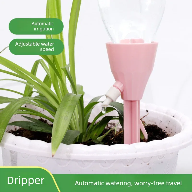 2 PCS Automatic Self-Watering Plant Spikes Adjustable Drip Irrigation System for Indoor Outdoor Garden Pots Holiday Care Green and White - Mekamart Australia