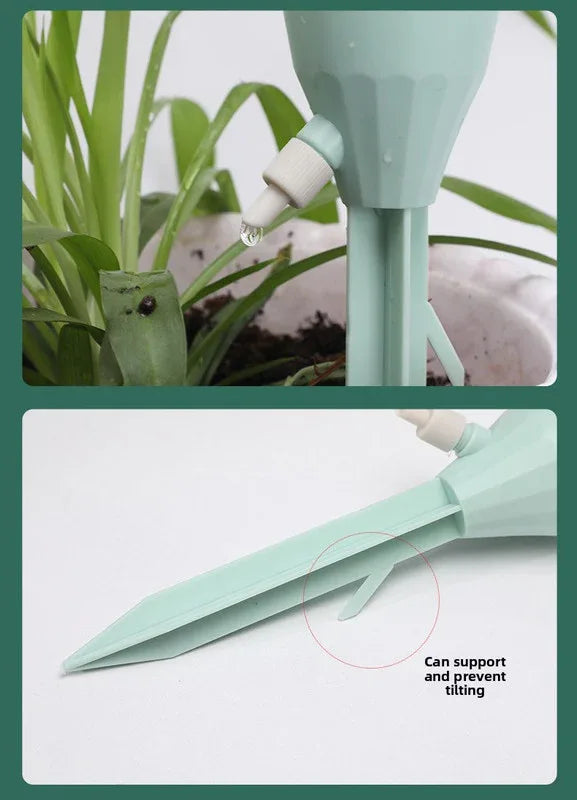 2 PCS Automatic Self-Watering Plant Spikes Adjustable Drip Irrigation System for Indoor Outdoor Garden Pots Holiday Care Green and White - Mekamart Australia