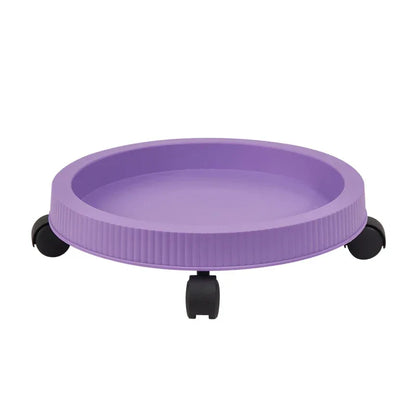 Purple 3-Tier Stackable Strawberry & Vegetable Planter with Mobile Wheel Tray - Space-Saving Vertical Gardening System - Mekamart Australia