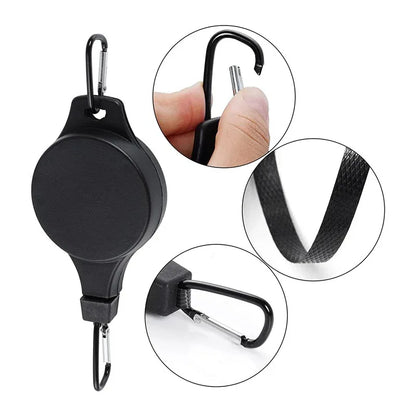3PCS Black + 3PCS White Retractable Hanging Basket Pulley System & 6PCS Heavy Duty Stainless Steel S-Hooks Combo - Garden Plant Hanger(Max Load 5KG) - Mekamart Australia