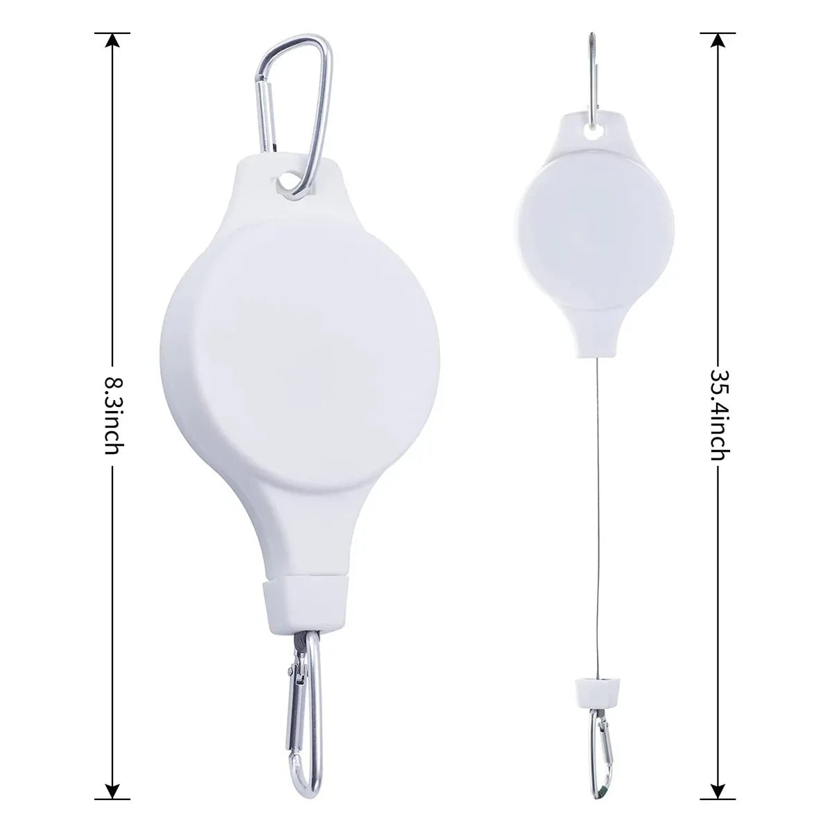 3PCS Black Retractable Hanging Basket Pulley System & 3PCS Heavy Duty Stainless Steel S-Hooks Combo - Garden Plant Hanger(Max Load 5KG) - Mekamart Australia