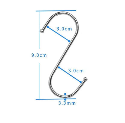 3PCS Black Retractable Hanging Basket Pulley System & 3PCS Heavy Duty Stainless Steel S-Hooks Combo - Garden Plant Hanger(Max Load 5KG) - Mekamart Australia