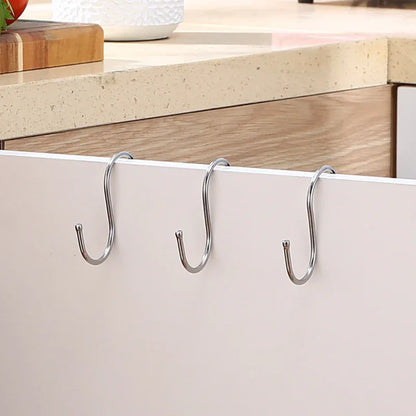 3PCS White Retractable Hanging Basket Pulley System & 3PCS Heavy Duty Stainless Steel S-Hooks Combo - Garden Plant Hanger(Max Load 5KG) - Mekamart Australia