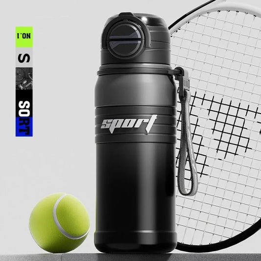 2-Pack Black 680ml Large Capacity Sports Insulated Tumbler - 316 Stainless Steel Straw Water Bottle, Dual-Use Lid for Travel & Outdoors - Mekamart Australia