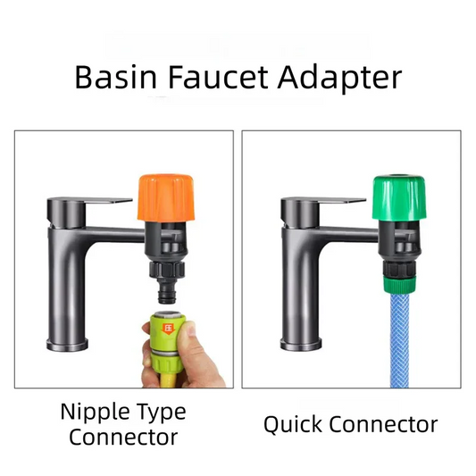 2-Pack Green Universal Nipple Connector for Mixer Taps up to 3.3CM - Plastic Leak-Proof Hose Fitting, Kitchen & Garden Tap Adapter - Mekamart Australia