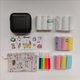 Black X6 Mini Portable Bluetooth Instant Photo & Note Printer for Students - Deluxe 20-Piece Gift Set with 12 Paper Rolls, Color Pens & Storage Bag