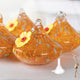 Outdoor Hand-Blown Glass Bird Feeder - Durable Weather-Proof Bird Waterer, Includes Funnel & Hanging Rope (Single - Orange Dot)