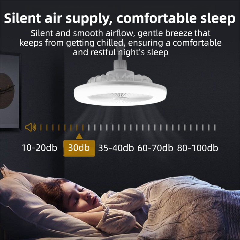 Black Remote LED Ceiling Fan Light with Aromatherapy Slot and Removable E27 Base Socket -  Timer & Dimmable & 3-Speed & 3-Color Temperature Adjustable