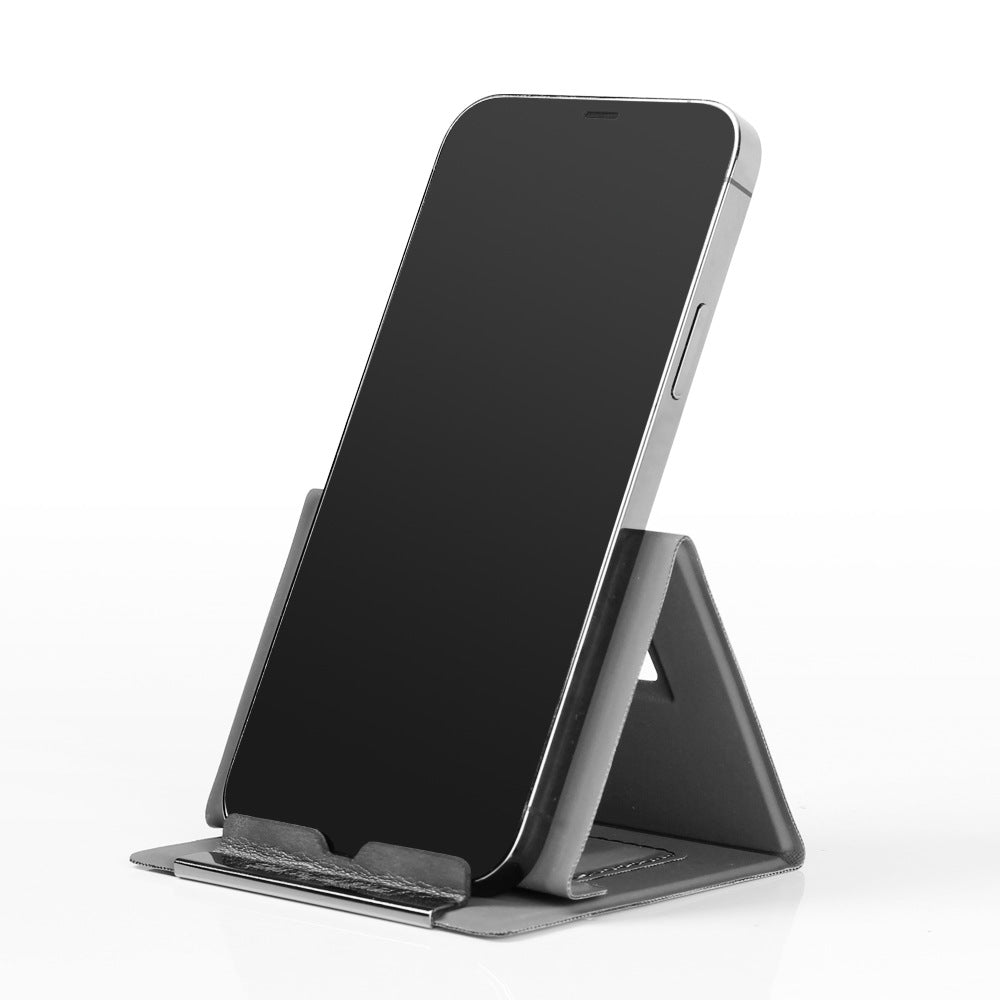 2-PCS Green Portable Foldable Phone Stand with Card Holder – Compact Desktop Mobile Phone Holder for Home, Office, and Travel Use