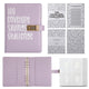 100 Envelope Savings Challenge Binder with Password Lock A5 Cash Stuffing Budget Planner Book Money Organizer for Couples (Purple)
