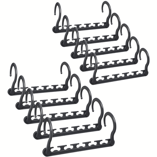 10-Pack 360° Rotating Magic Cascading Hangers - Space-Saving 10-Port Folding Clothes Rack