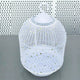 L White Star【Height 30, Circumference 220】 Large Bird Cage Seed Catcher Net Cover - Adjustable Mesh Guard Splash-Proof Dust Cover for Indoor Outdoor Cages