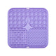 2PCS Purple 20 x 20 cm Silicone Pet Lick Mat | Multi-Zone Slow Feeder Pad with Suction Cups | Anxiety Relief Dog & Cat Bowl