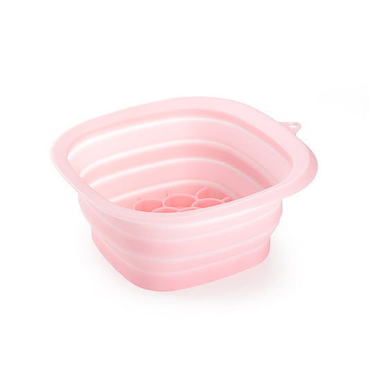 Pink Collapsible Silicone Face Ice Basin | Portable Cold Therapy and Beauty Tool | Multi-Use Facial Spa