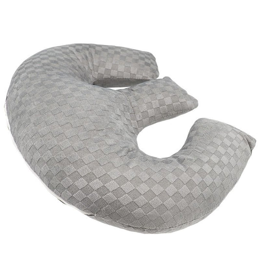 Gray Ergonomic M-Shaped Breast Support Pillow for Spa & Postpartum Care – Soft Plush Cover, Removable & Washable (320g)