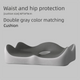Two-tone grey Ergonomic Memory Foam Seat Cushion – Coccyx Relief for Office, Car and Long Sitting