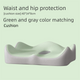 Green and grey two-tone Ergonomic Memory Foam Seat Cushion – Coccyx Relief for Office, Car and Long Sitting