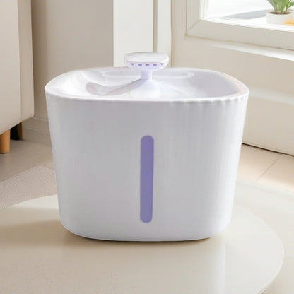 White New Pet Water Fountain – 3L Automatic Circulating Water Dispenser, Quiet Operation, Non-Wet Mouth Design for Cats and Dogs