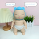 White 26CM Large Squeeze Ugly Doll Stress Relief Toy Slow Rebound TPR Sand-Filled Squishy Figure for Local Home Pretend Play and Anxiety Reduction(Blue cap and white trousers)