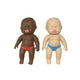 2 Pack 13cm Natasha Squeeze Dolls Black and White Mini Slow Rebound TPR Sand Filled Stress Relief Toys with Random Underwear Color for Local Home Fun