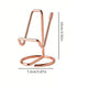 2-Pack Rose gold Universal Aluminum Phone Stand - Minimalist One-Piece Metal Tablet Holder - Durable Integrated Fixed Angle Desktop Bracket, Sleek Industrial Design for Home Office and Bedroom