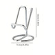 2-Pack Silver Universal Aluminum Phone Stand - Minimalist One-Piece Metal Tablet Holder - Durable Integrated Fixed Angle Desktop Bracket, Sleek Industrial Design for Home Office and Bedroom
