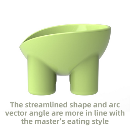 2-Pack Macaron Yellow Elevated Pet Bowls with Anti-Tip 4-Leg Base - Ergonomic Tilted Neck Protection Cat Food & Water Bowls