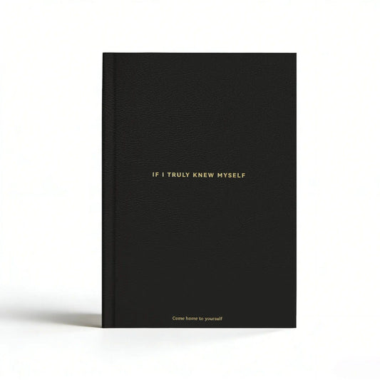 Black If I Truly Knew Myself Guided Self-Discovery Journal - Hardcover Deep Self-Reflective Diary Mindfulness & Personal Growth Planner