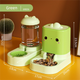 Green  Cat & Dog Automatic Feeder & Waterer Set – 2-in-1 Dry & Wet Separation Station with 2200ml Food & 1000ml Water Capacity