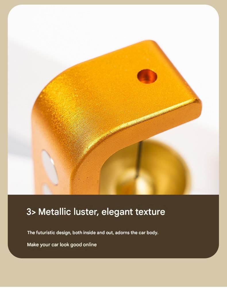 White Magnetic Door Bell Chime - Dopamine Style Brass Bell with Alloy Frame - No Drill Entry Door Chime for Home, Office, Fridge - Modern Japanese Design, Crisp Sound, Easy Install