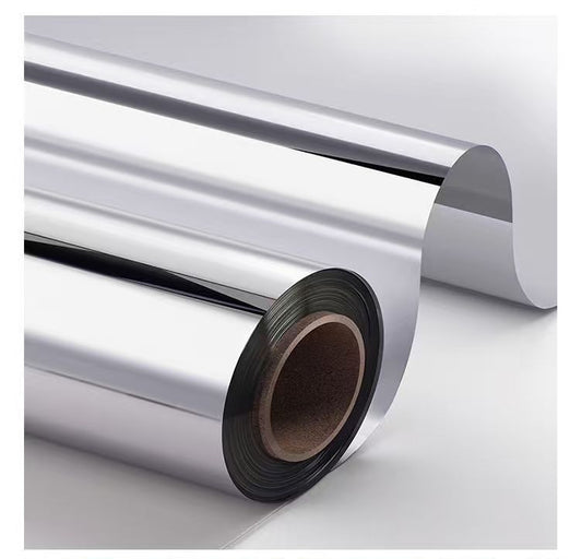 40*200cm Self-Adhesive PET Mirror Sticker - Unbreakable Soft Glass Mirror Film，Safety Soft Mirror - Cut-to-Size, High-Reflective Wall Decal for Bedroom, Wardrobe, Bathroom - Easy Peel-and-Stick Installation, No Drill Damage Space-Saving Design