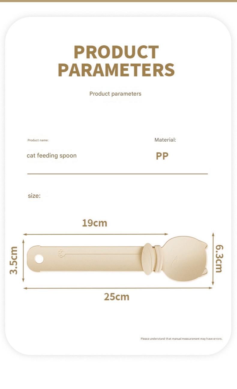 4-piece Beige and Pink and Green and Purple- Cat Treat Spoon for Wet Food & Paste - Extra-Long PP Handle, Food-Grade Squeeze Feeder with Anti-Spill Bowl, Easy One-Handed Operation for Cats
