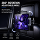 360° Rotating Car Back Seat Tablet & Phone Holder – Adjustable Headrest Mount for 4.7–12.9 Inch Devices, Universal Car Rear Entertainment Stand