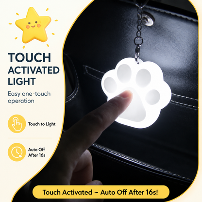 Yellow Touch Activated Star Keychain Light - Cute Portable LED Night Light Rechargeable Bag Charm Lamp Star Shape Decorative Gift for Girls Bedroom Travel Use