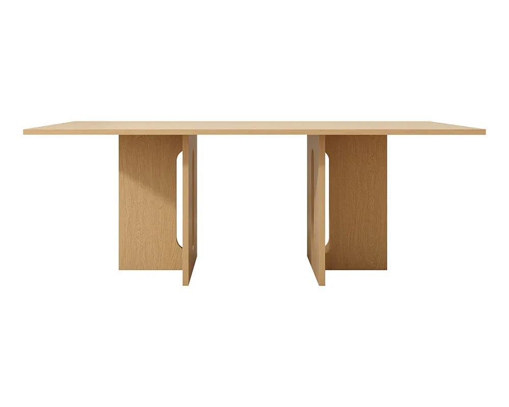 Oak Melamine Dining Table 6 Seater - Mekamart Australia