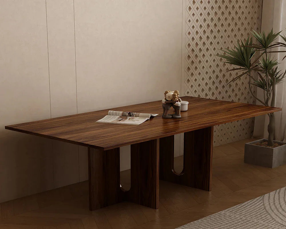 Oak Melamine Dining Table 6 Seater - Mekamart Australia