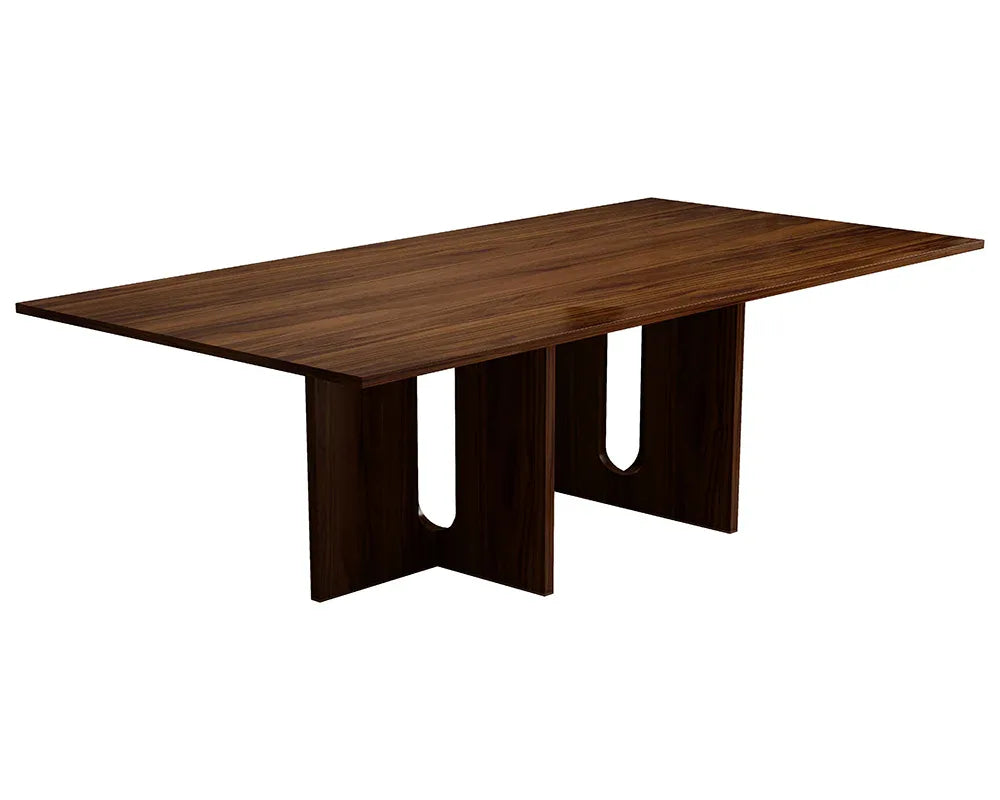 Oak Melamine Dining Table 6 Seater - Mekamart Australia