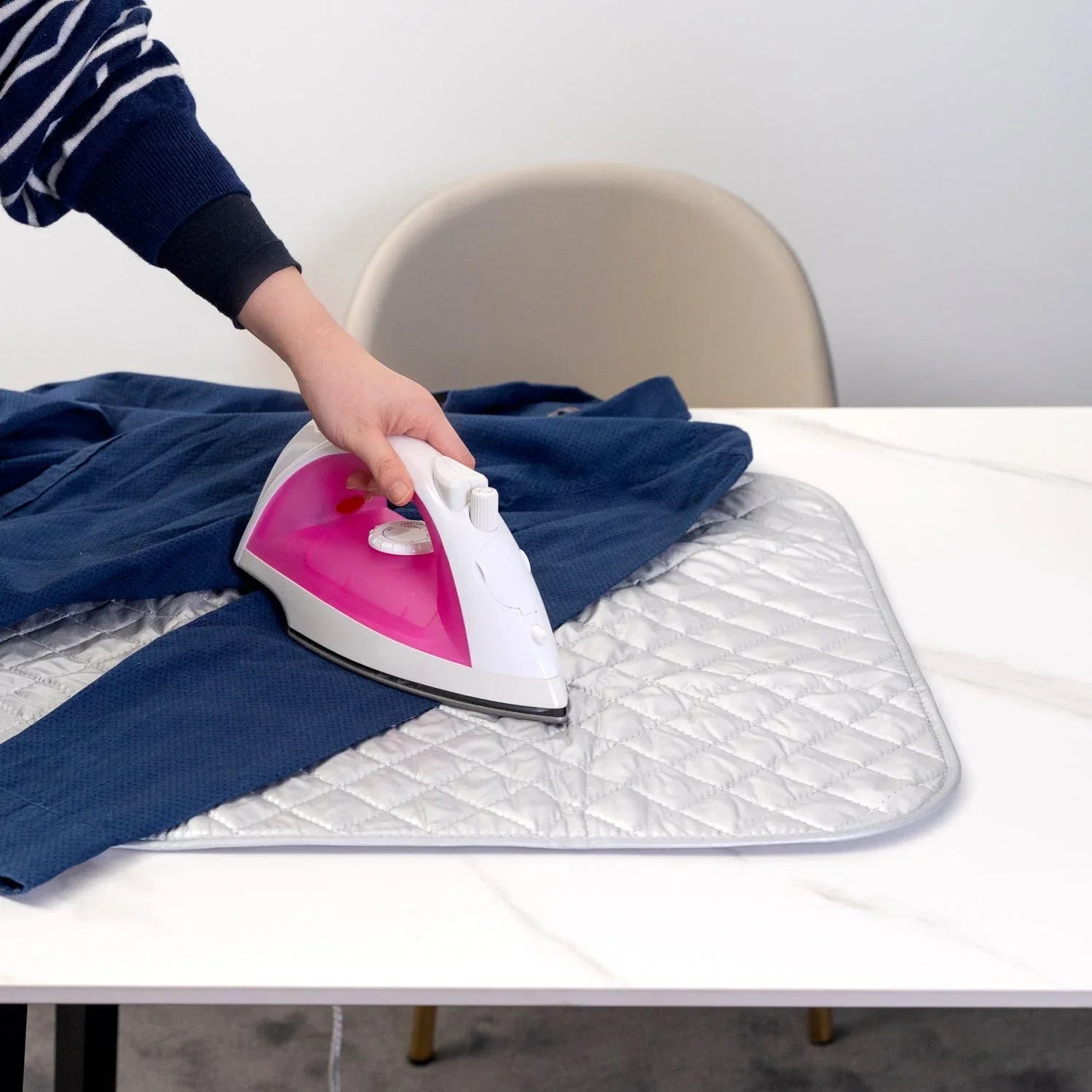Iron Anywhere Portable & Foldable Ironing Mat with Heat Protecting Pressing Pad - Mekamart Australia