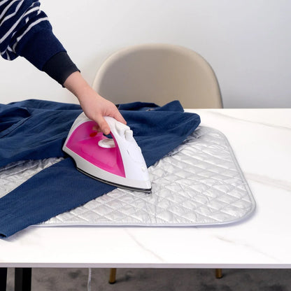 Iron Anywhere Portable & Foldable Ironing Mat with Heat Protecting Pressing Pad - Mekamart Australia