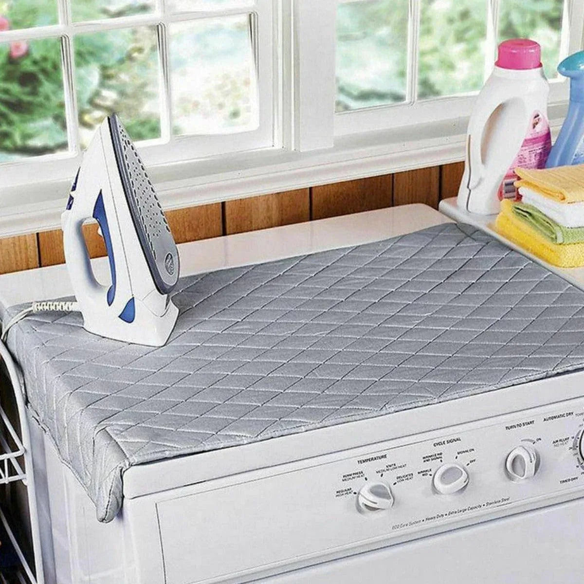 Iron Anywhere Portable & Foldable Ironing Mat with Heat Protecting Pressing Pad - Mekamart Australia