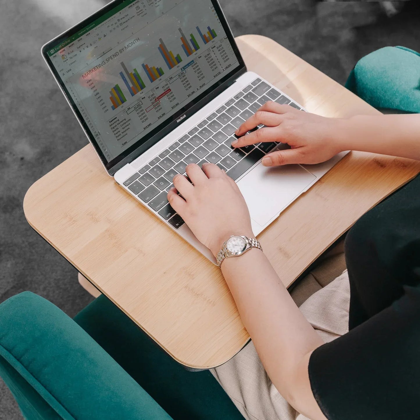 Portable Laptop Desk with Cushion Support - Mekamart Australia