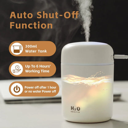 Living Today Mini LED Ultrasonic Humidifier 300ml - Mekamart Australia