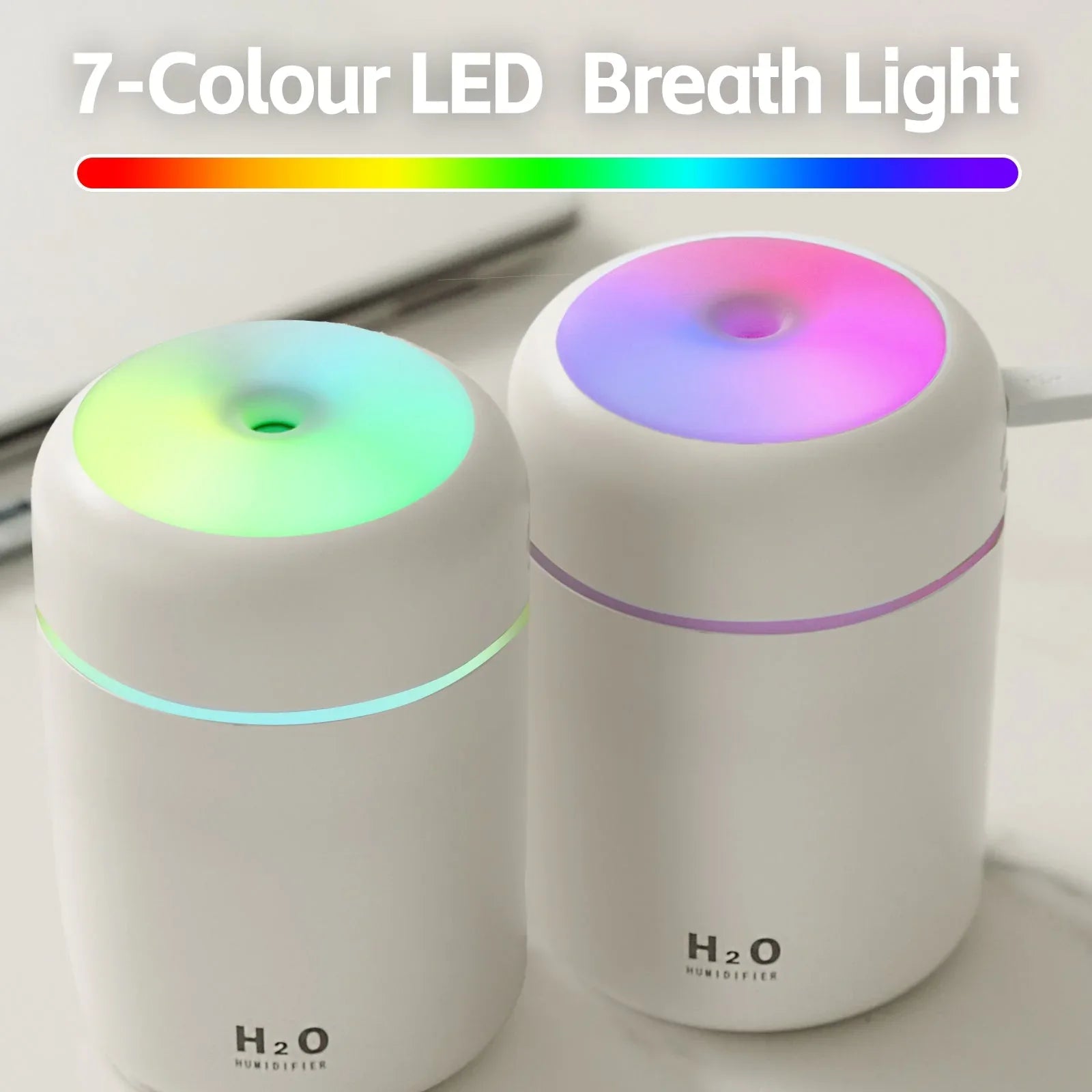 Living Today Mini LED Ultrasonic Humidifier 300ml - Mekamart Australia