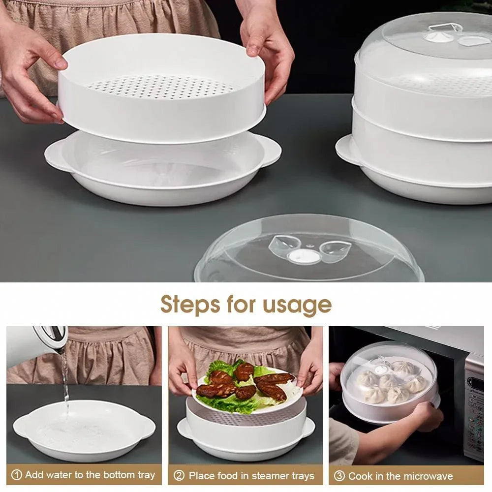 2 Tier Microwave Steamer - Mekamart Australia