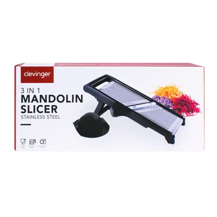 3 In 1 Mandolin Slicer Stainless Steel Blade Bowl Fit - Mekamart Australia