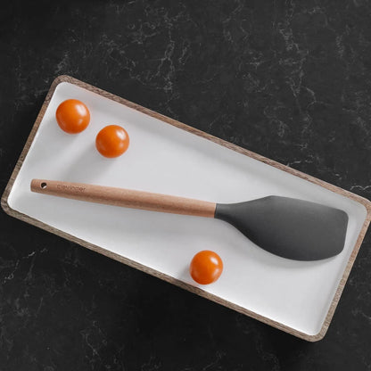Beechwood & silicone spatula charcoal - Mekamart Australia